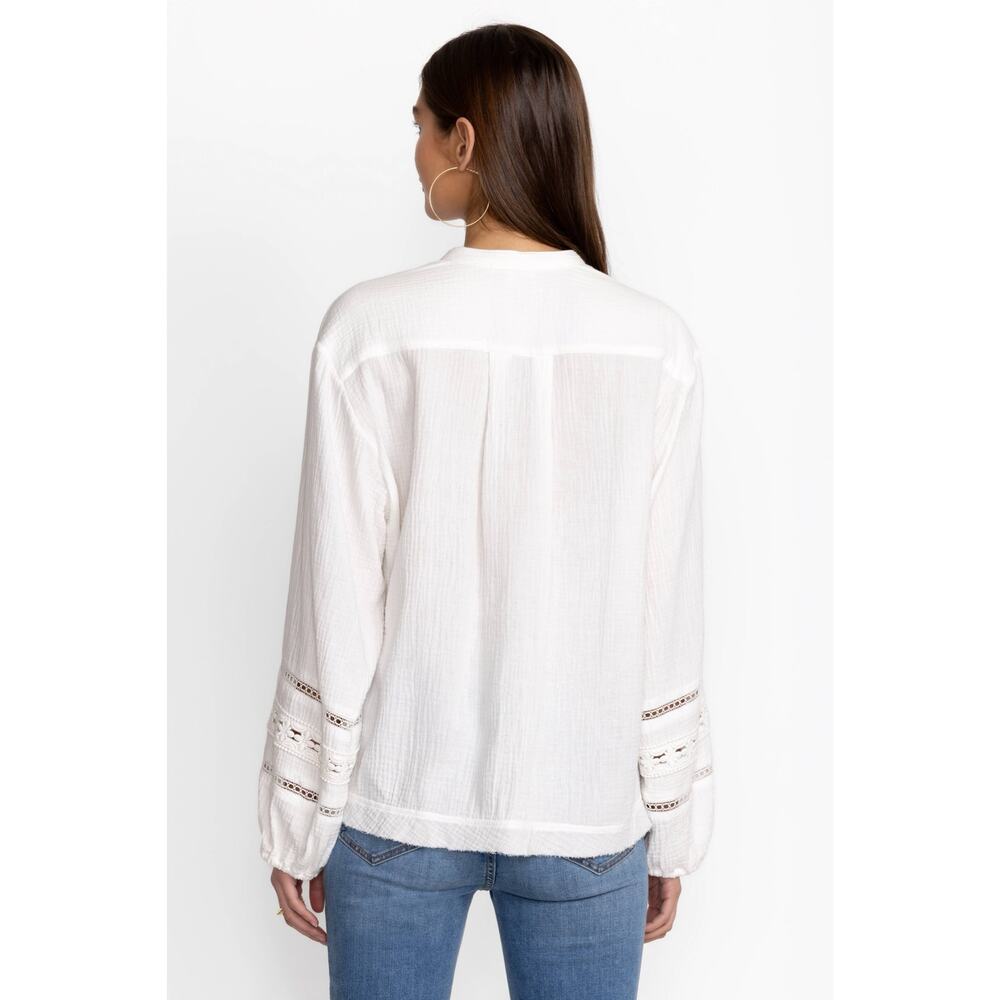 Johnny Was Gauze Peasant Top white size small - Picture 2 of 9